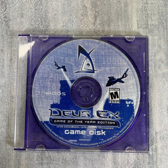 2000 Eidos DEUS EX Game Of The Year Edition PC CD Game - Game Disc Only - Picture 4 of 4